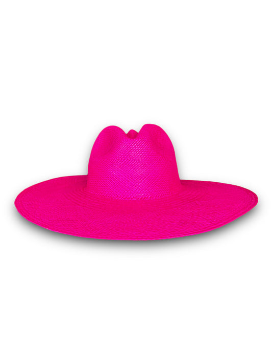 Sombrero Jipijapa Rosa Mexicano